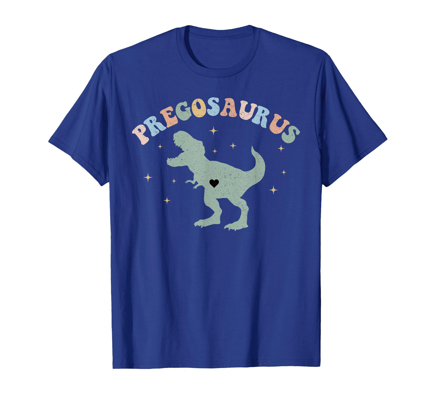 Retro Pregosaurus Pregnant Dinosaur Pregnancy Announcement T-Shirt