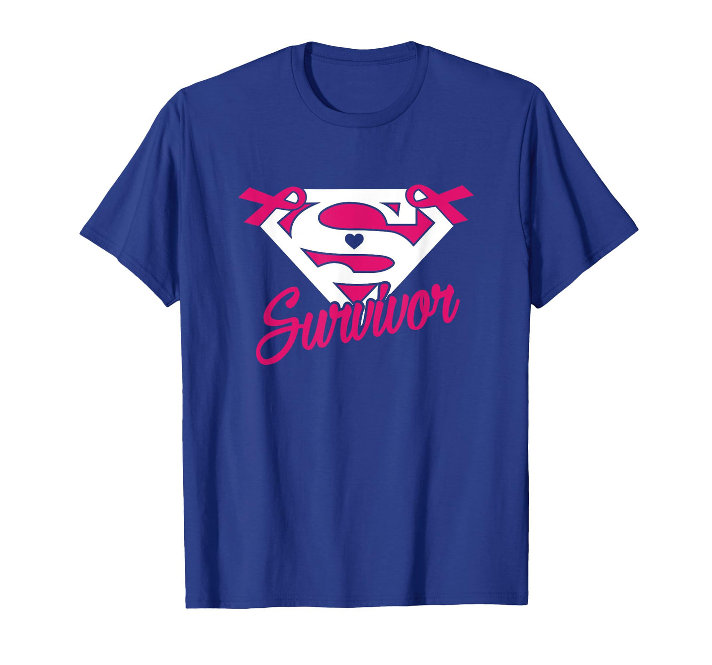 Survivors Superhero Pink Ribbon Breast Cancer Awareness T-Shirt