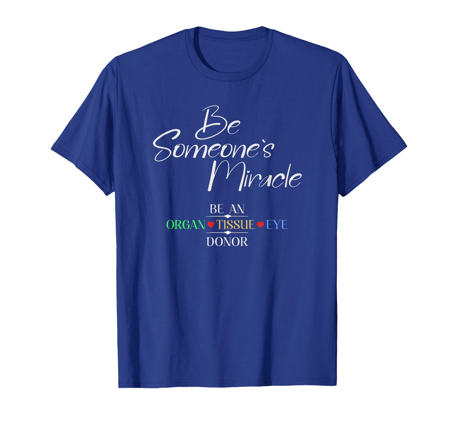 KNS Transplant Gear Be Someone's Miracle Organ Donation Awareness T-Shirt - Unisex Adults - Black - Small - Short Sleeve - Classic Fit - Crew Neck