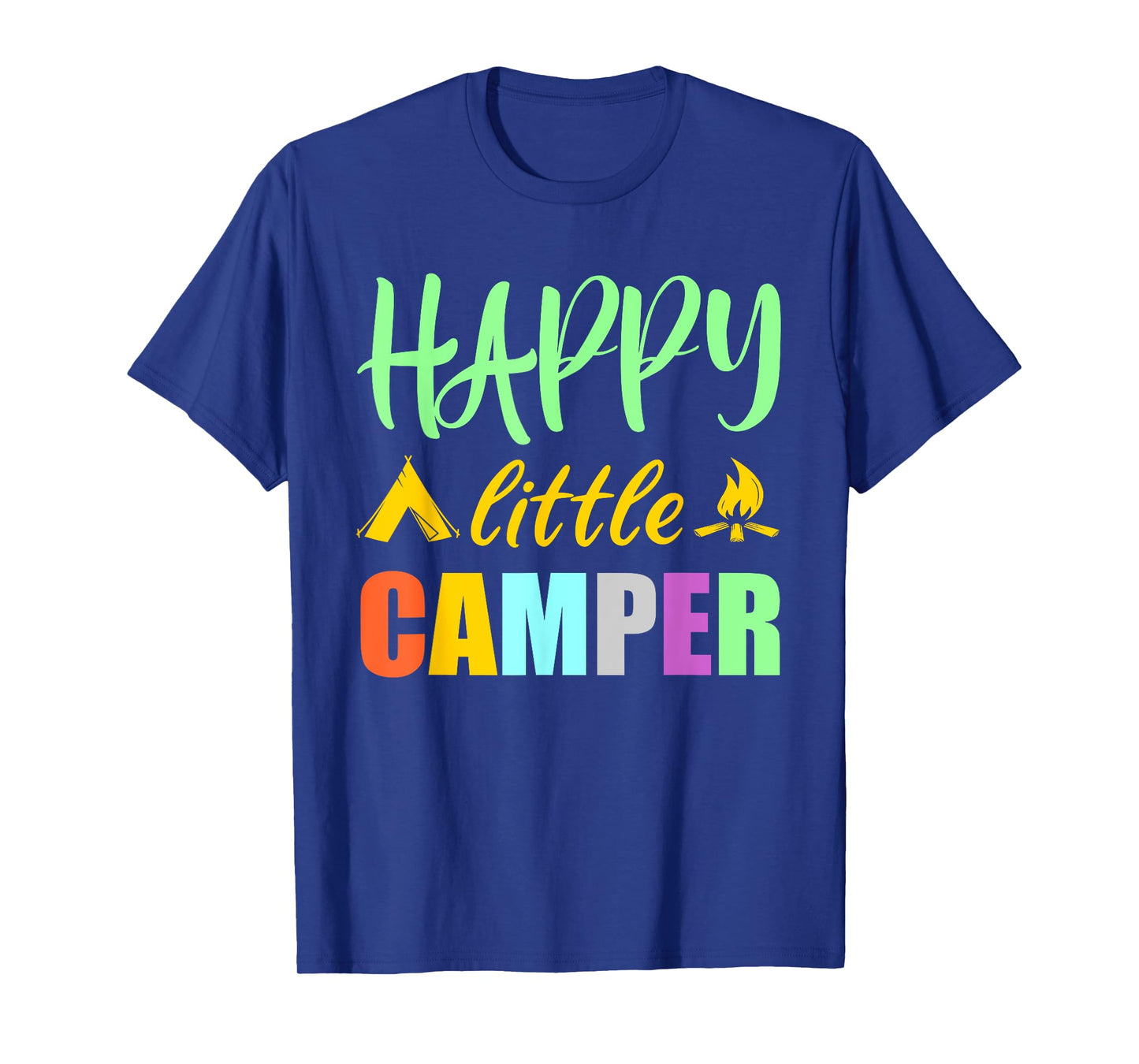 Happy Little Camper Tent Campfire for Camping Kids T-Shirt