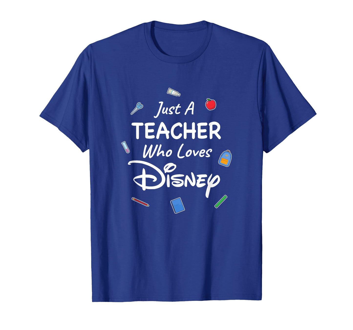 Disney Just A Teacher Who Loves Disney Center Icon Logos T-Shirt
