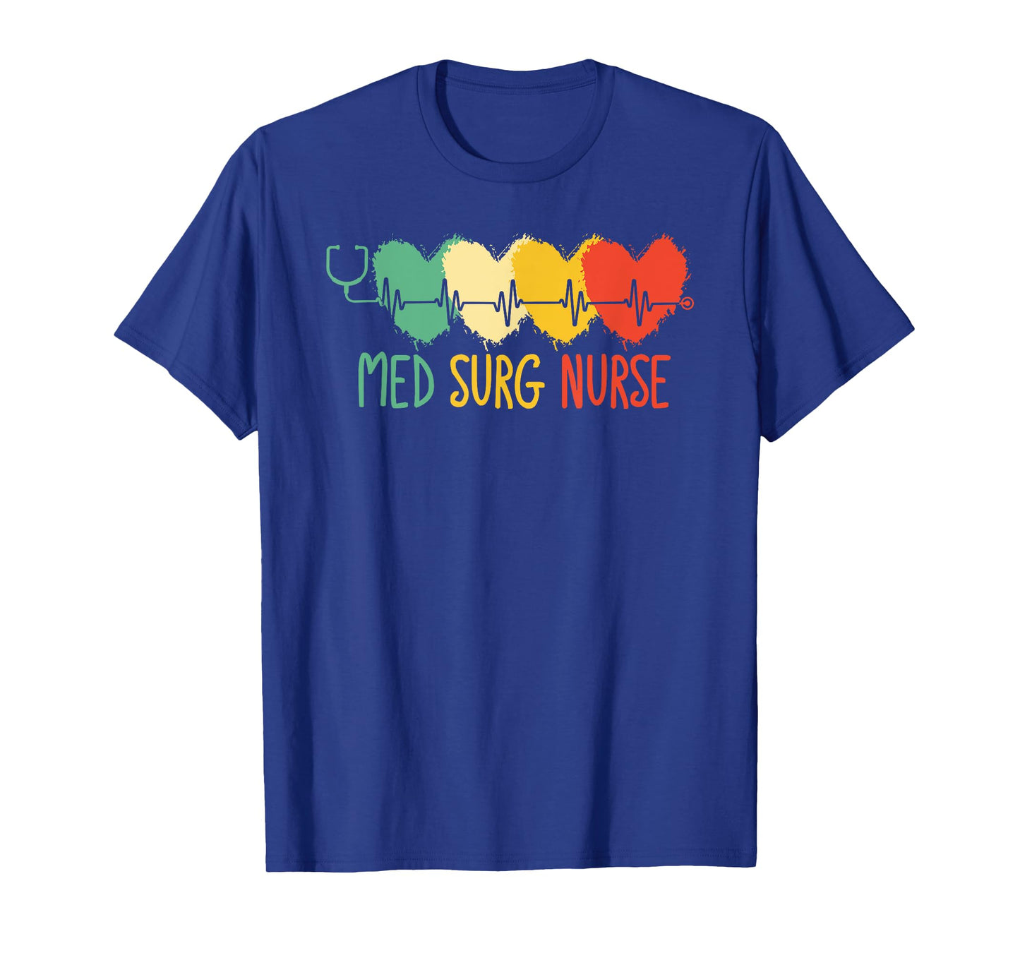 Medical Surgical nurse Med-Surg nursing vintage heartbeat T-Shirt