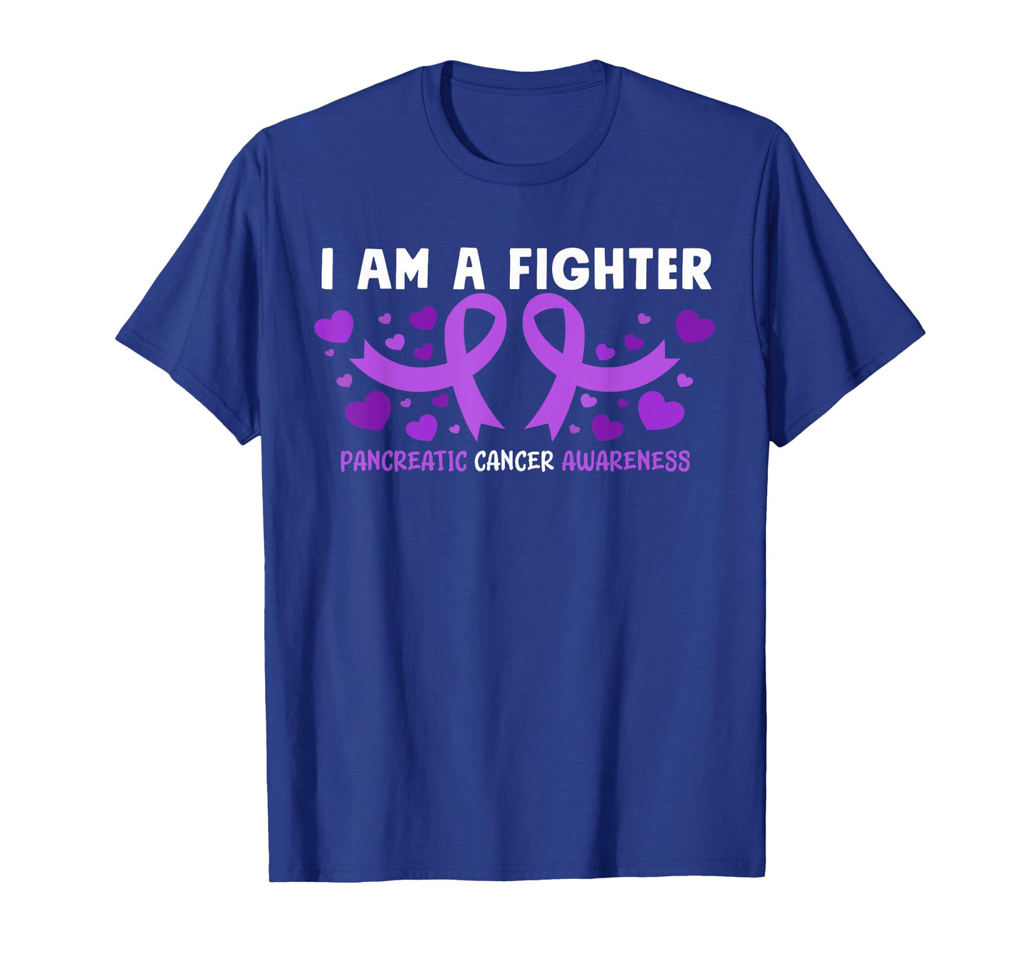 Pancreatic Cancer Awareness Purple Ribbon Heart T-Shirt