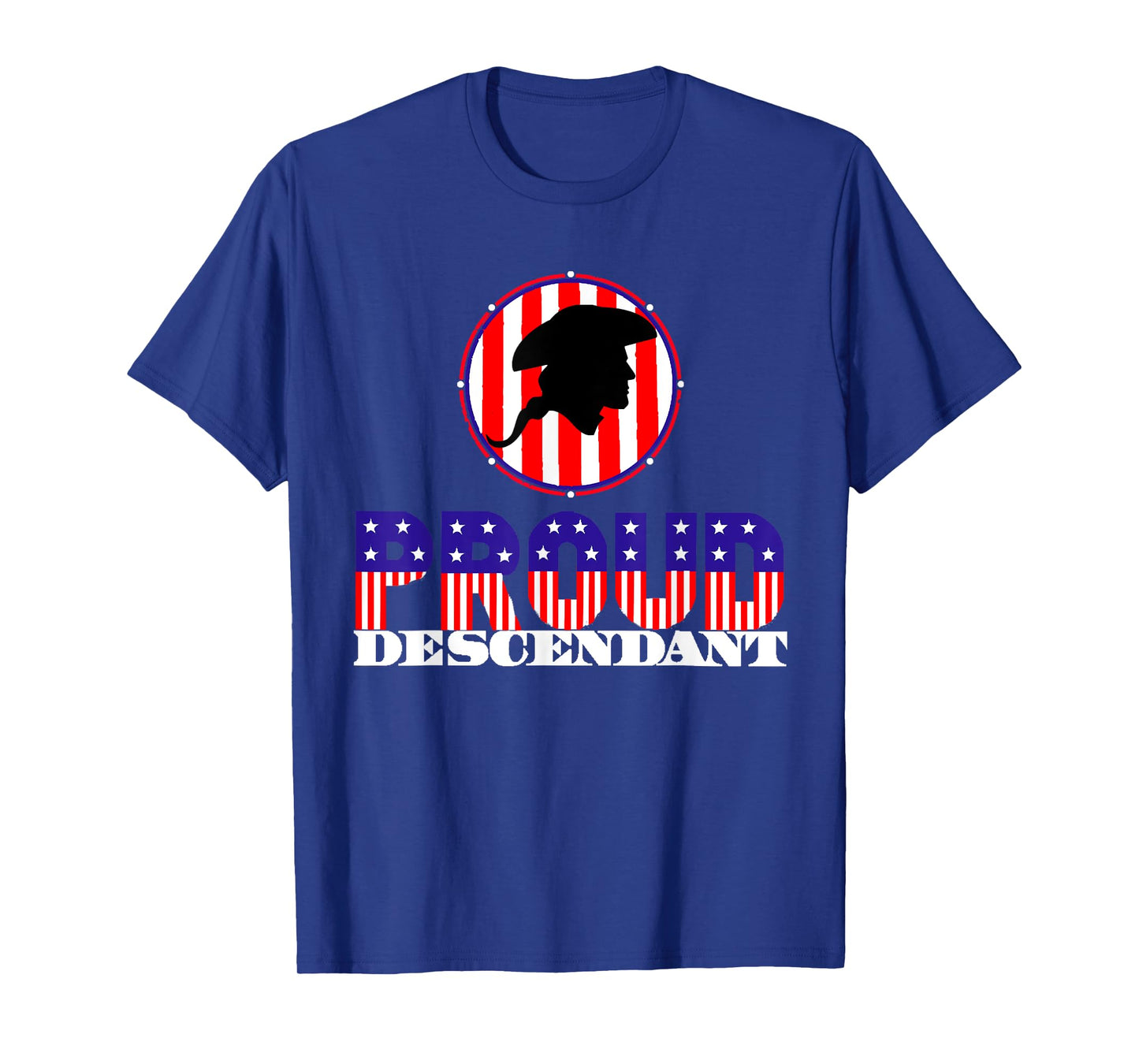 Proud Descendant of American Revolution Veteran Flag T-Shirt T-Shirt