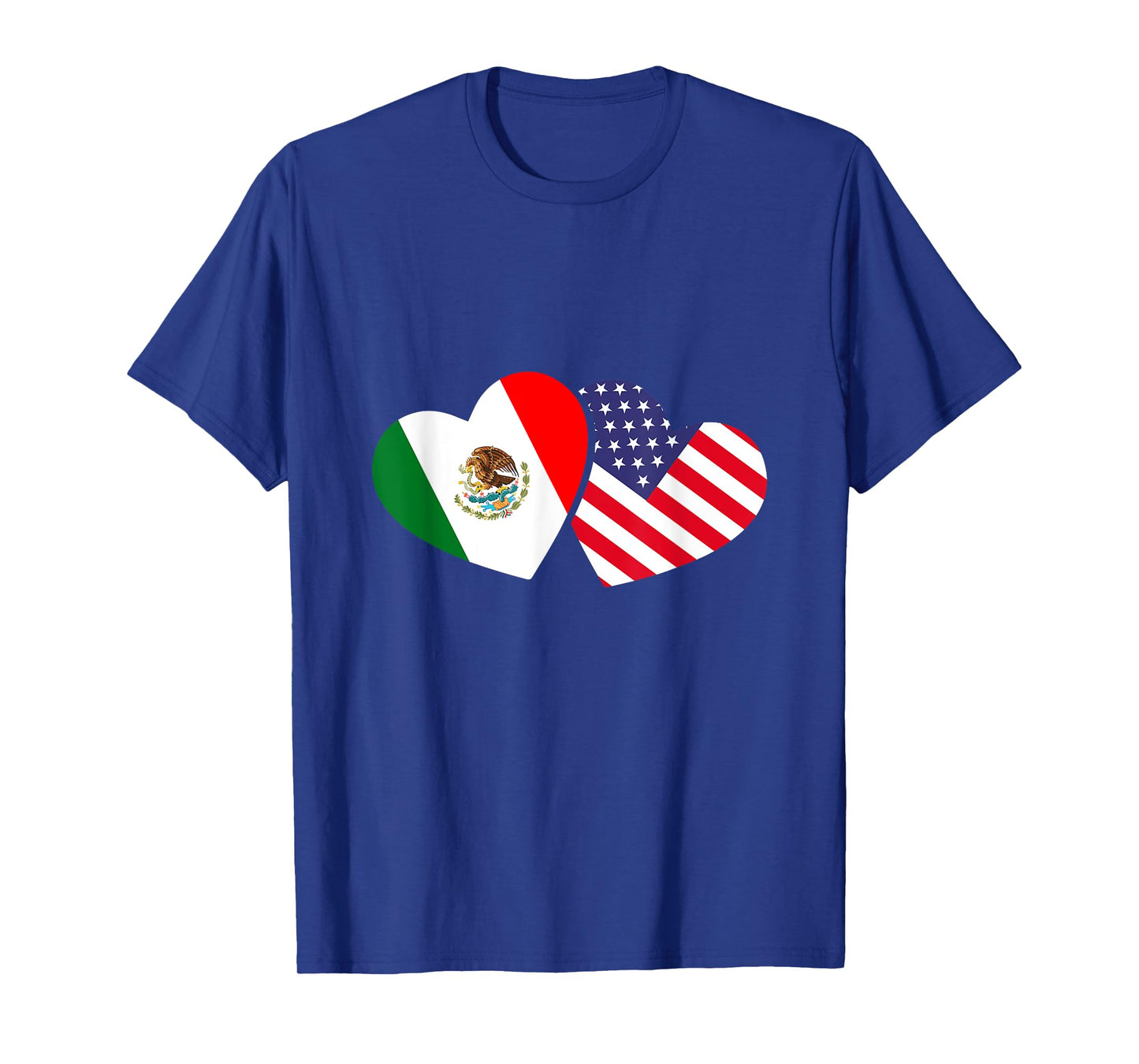 Mexican USA Flag Hearts Mexico T-Shirt