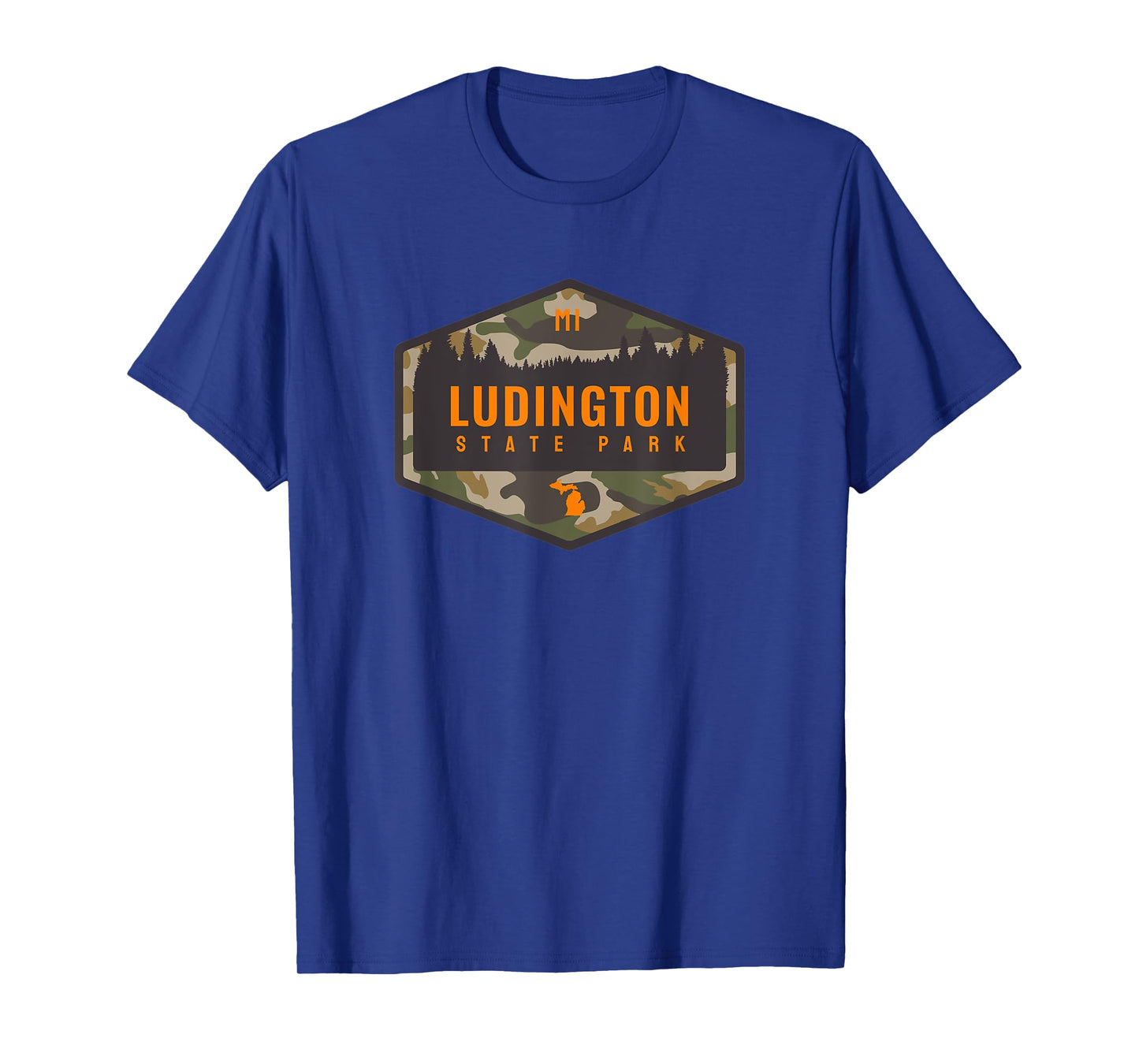 Ludington State Park Michigan MI Camouflage Vacation T-Shirt