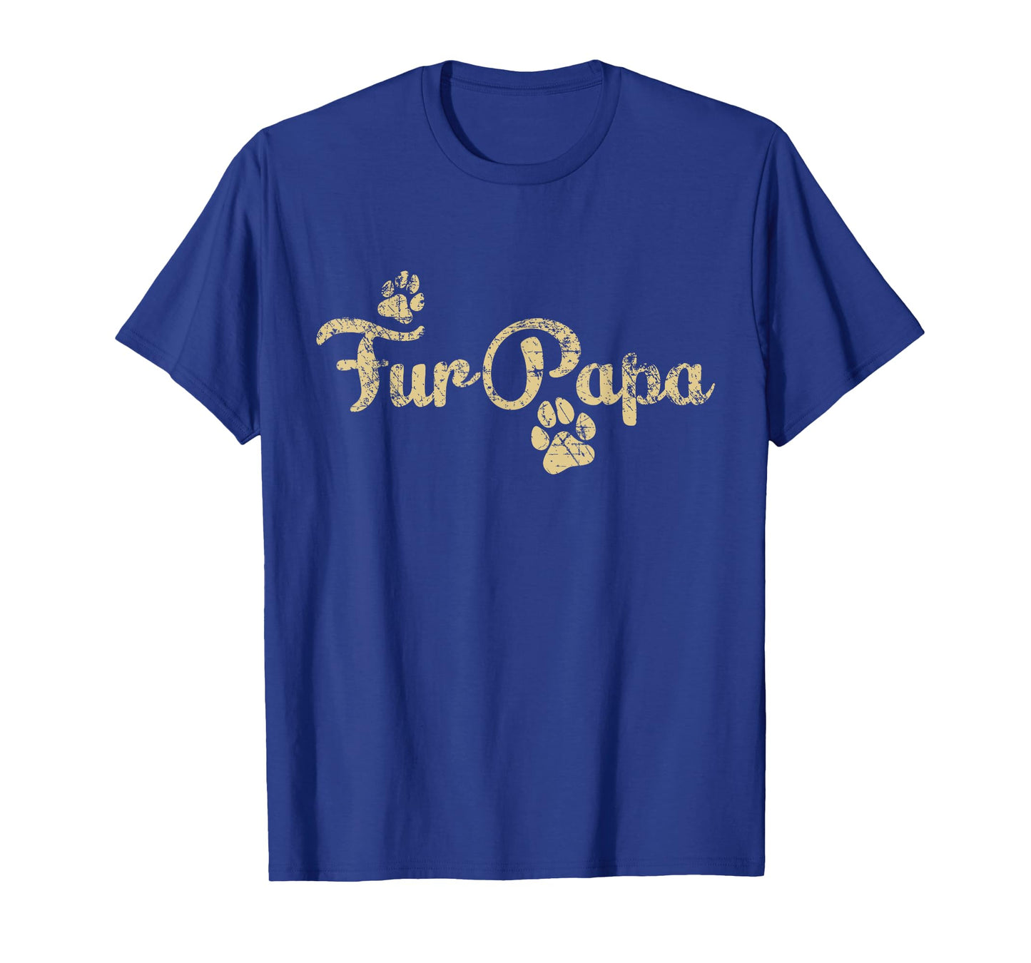 Fur Papa Cute Dog Cat Lover Dad Pawprint Gift T-Shirt for Men Women