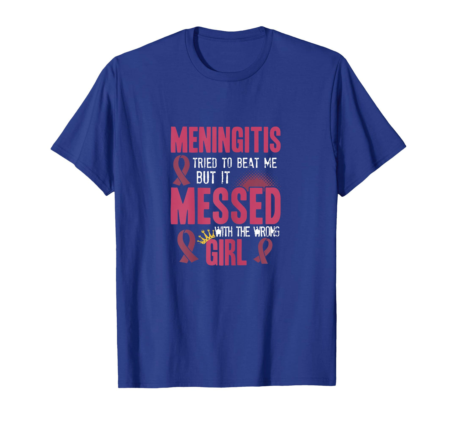 Meningitis Awareness survivor Girl Burgundy Ribbon T-Shirt
