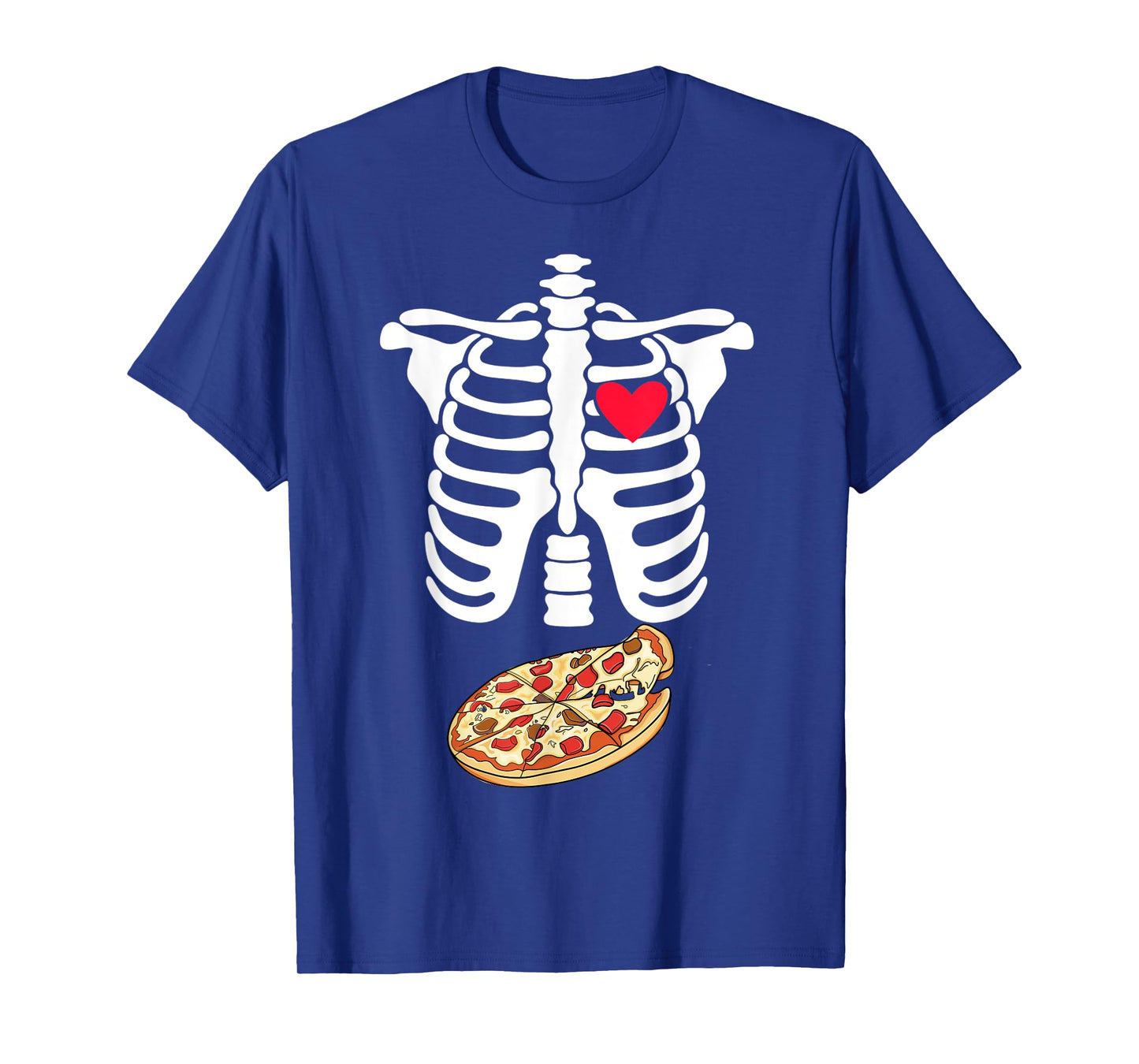 Halloween Skeleton Pregnancy Pizza Xray Dad To Be T-Shirt