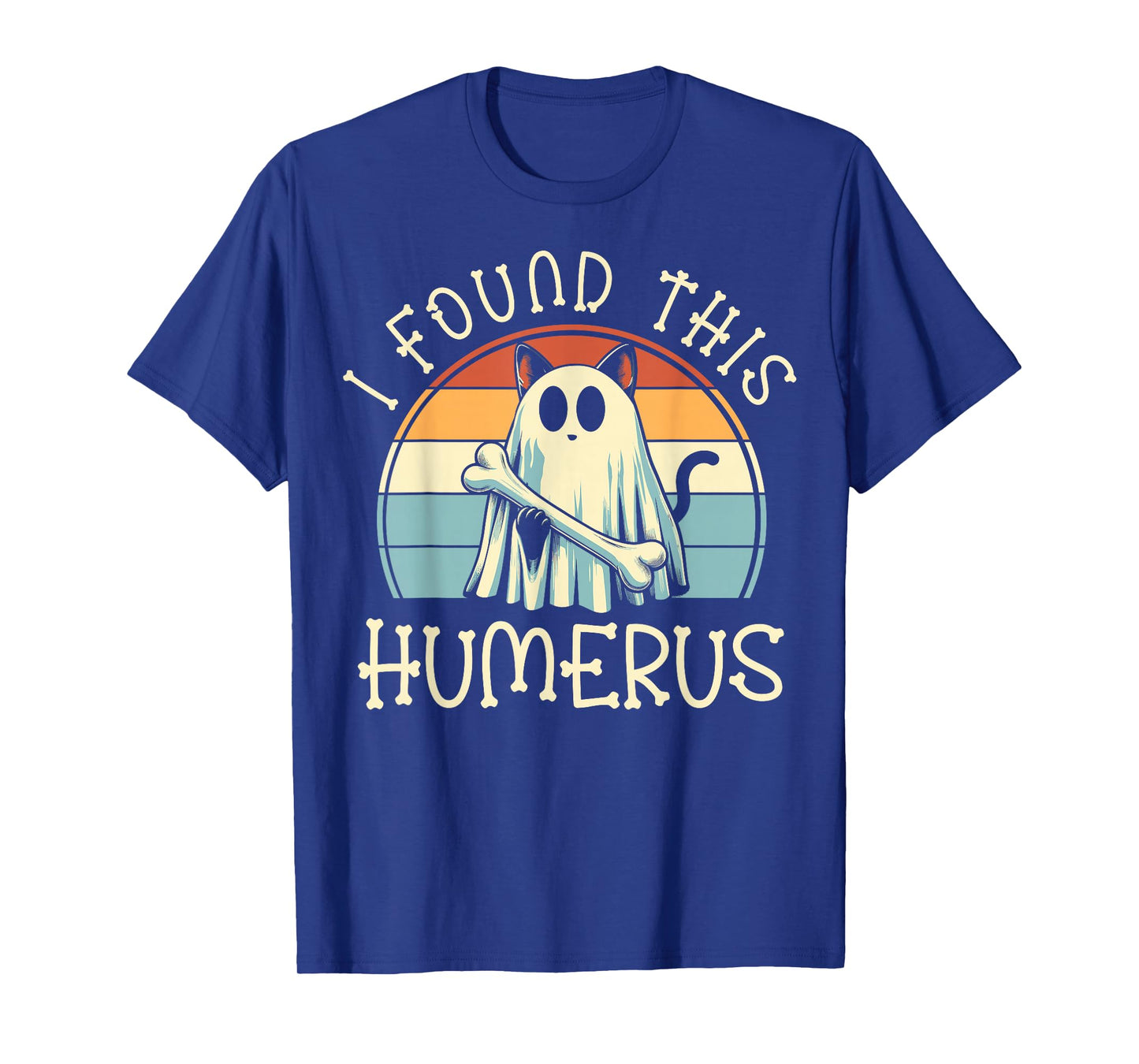 I Found This Humerus - Funny Cat Halloween T-Shirt