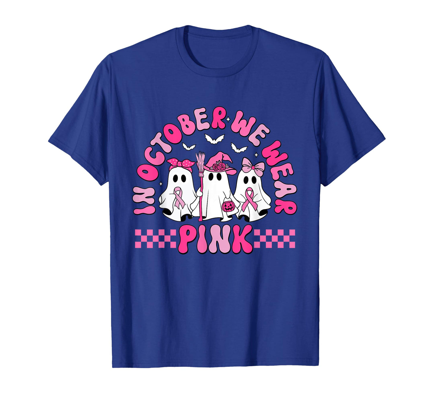 In October We Wear Pink Halloween PCT Breast Cancer T-Shirt