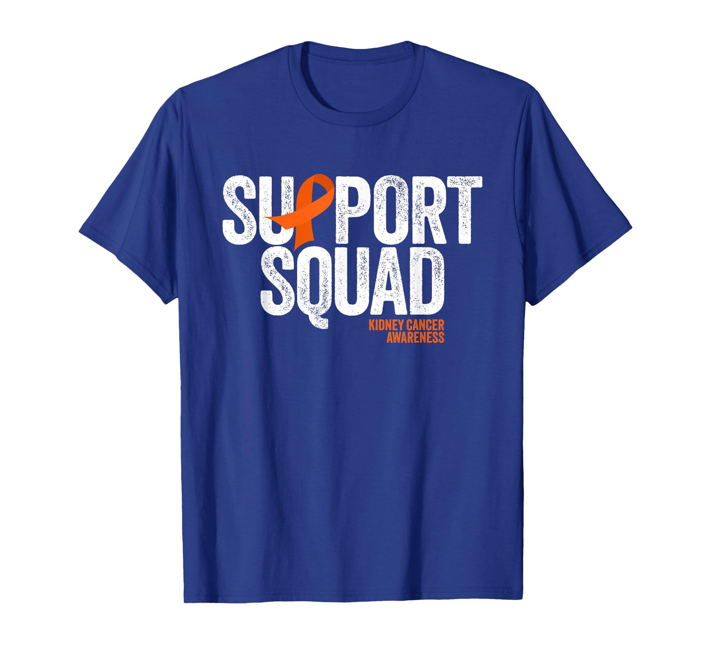 Support Squad Distressed Family Kidney Cancer Awareness T-Shirt