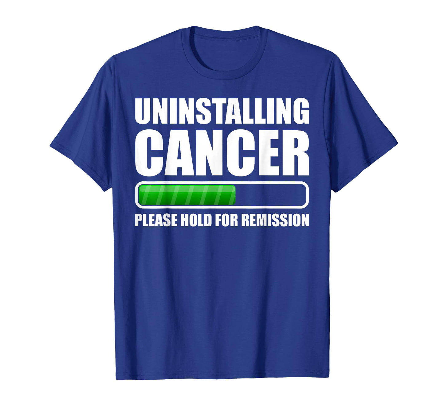 Uninstalling Cancer Gifts Unisex-Adults Cancer Awareness T-Shirt Black Small Modern Crew Neck Short Sleeve T-Shirt