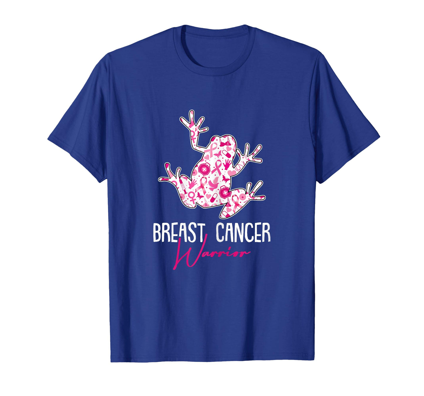 Breast Cancer Warrior Awareness Ribbon Frog Lover Survivor T-Shirt