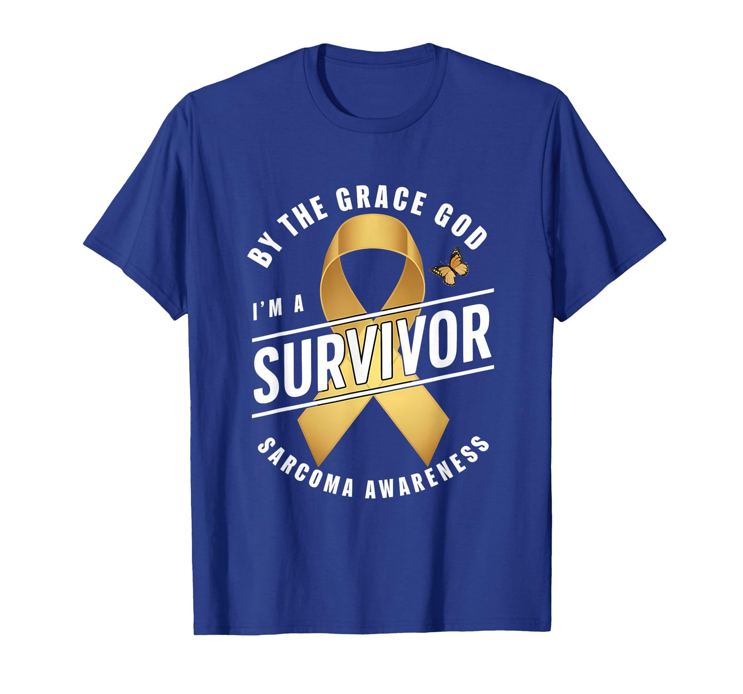 Sarcoma Cancer Awareness I'm A Survivor Yellow Ribbon T-Shirt
