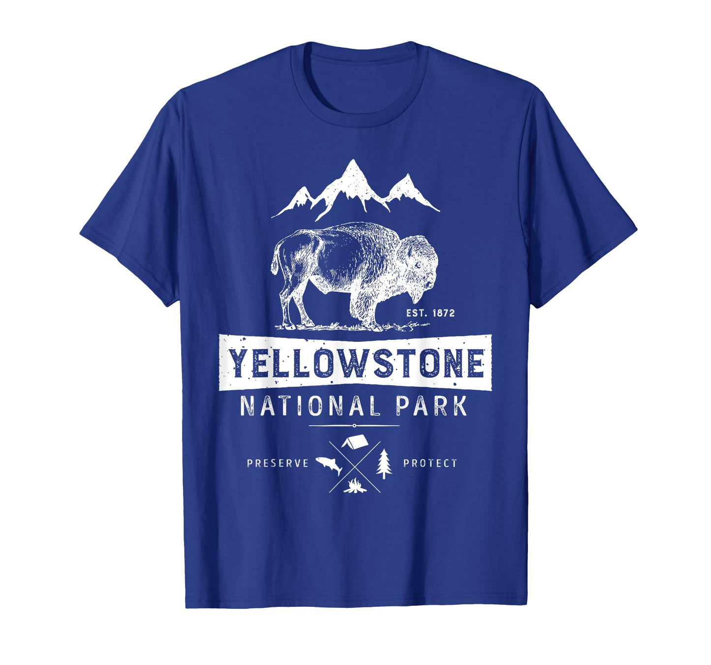 Yellowstone National Park T shirt US Bison Buffalo Vintage T-Shirt