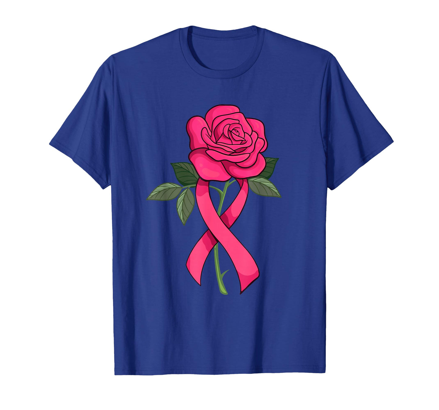Pink Ribbon Rose - Breast Cancer Awareness T-Shirt