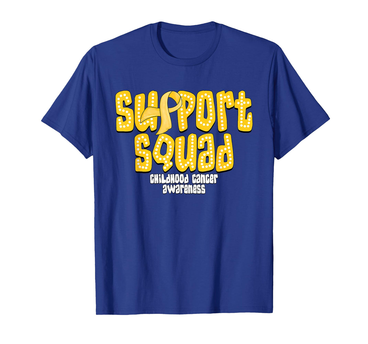 Gold Ribbon Support Squad Childhood Cancer Awareness T-Shirt
