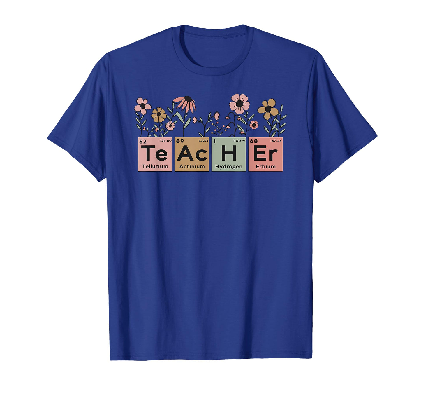 Science Teacher Periodic Table Floral For Chemistry Teacher T-Shirt
