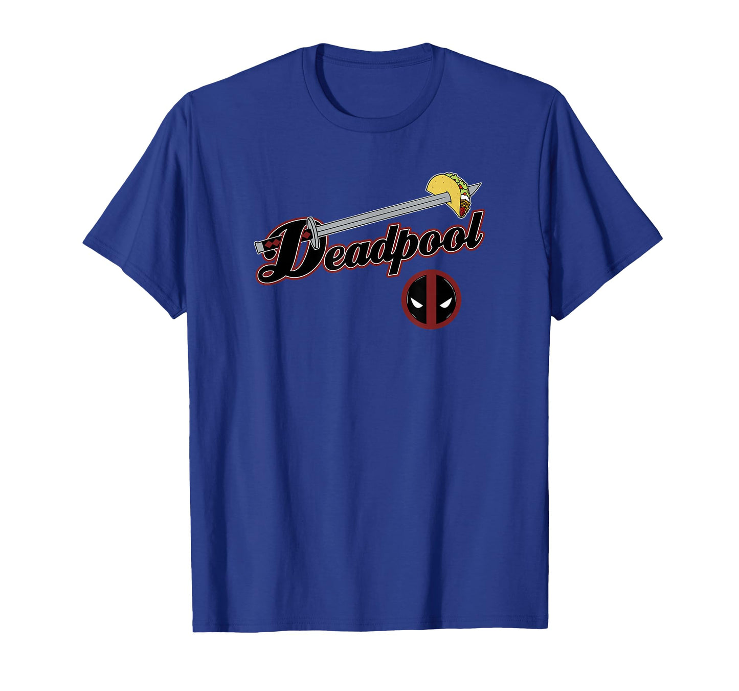 Marvel Comics Retro Classic Deadpool Sword & Taco Logo T-Shirt