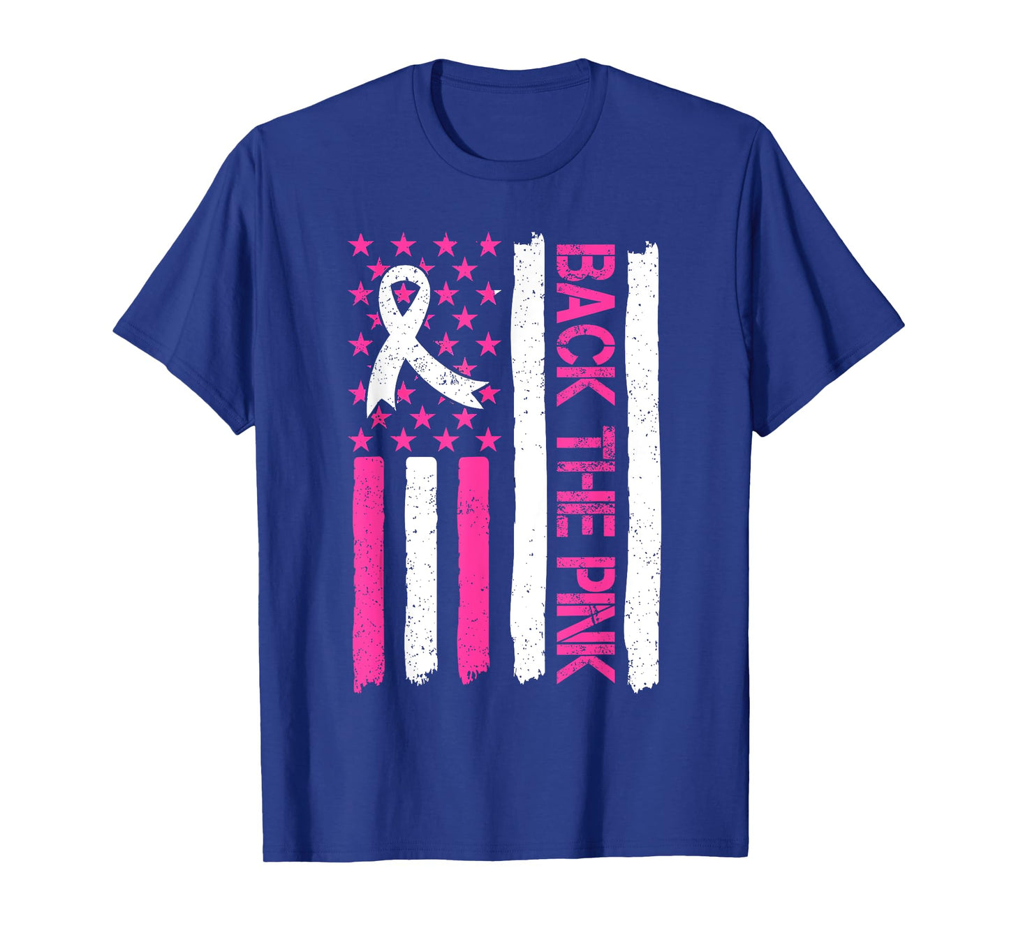 Back The Pink Breast Cancer Awareness Flag Women Men Kids T-Shirt