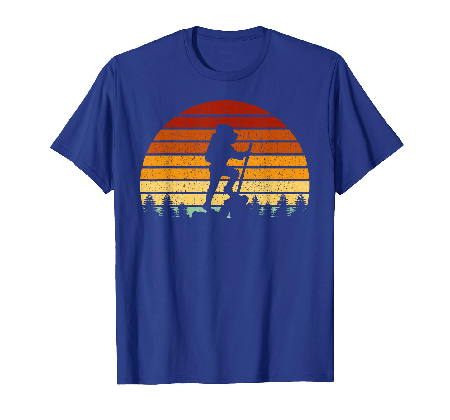 Vintage Sunset Hiking Gift For Hikers and Mountaineers T-Shirt