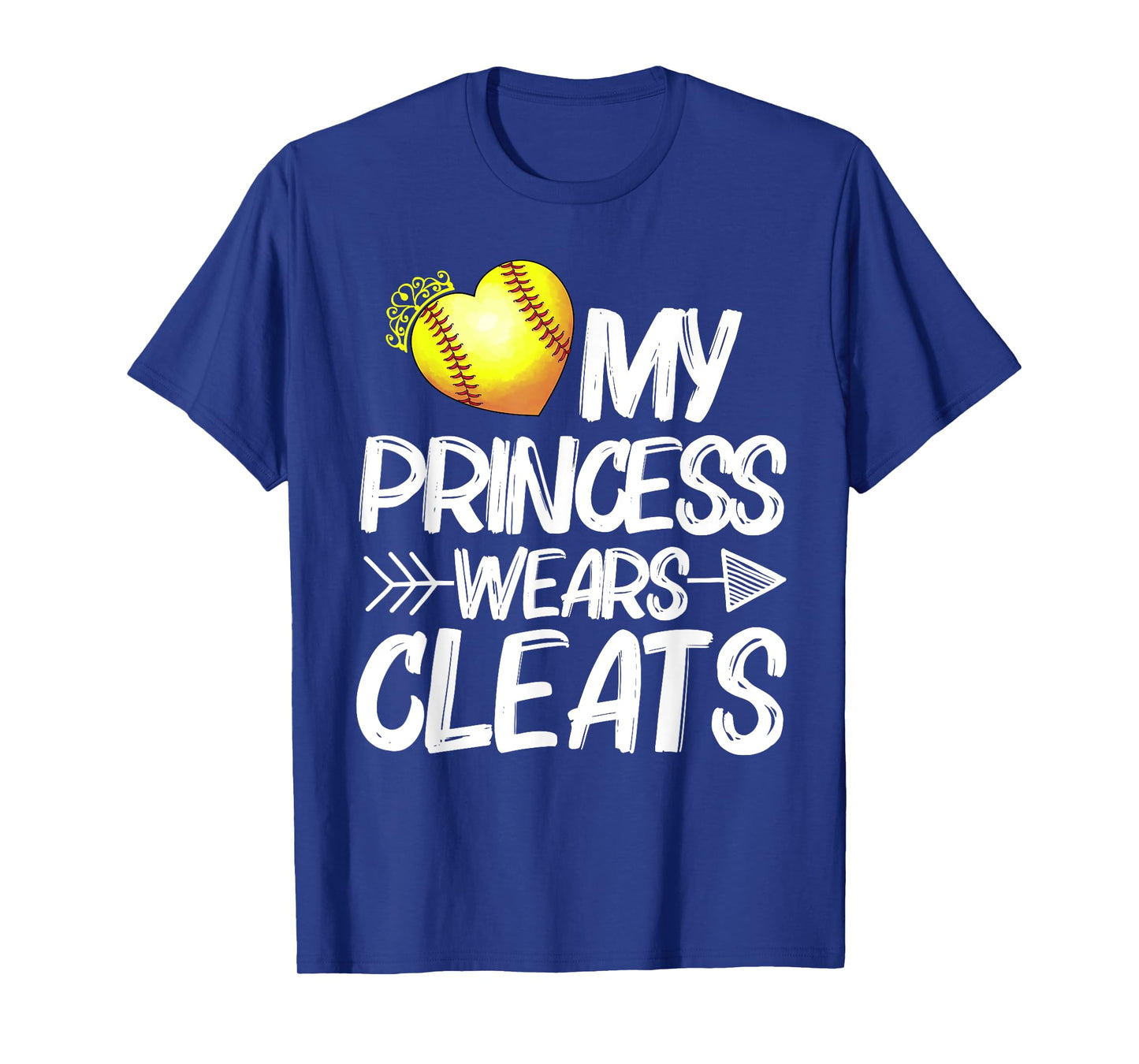 Funny My Princess Wears Cleats Gift For Softball Moms Dads T-Shirt