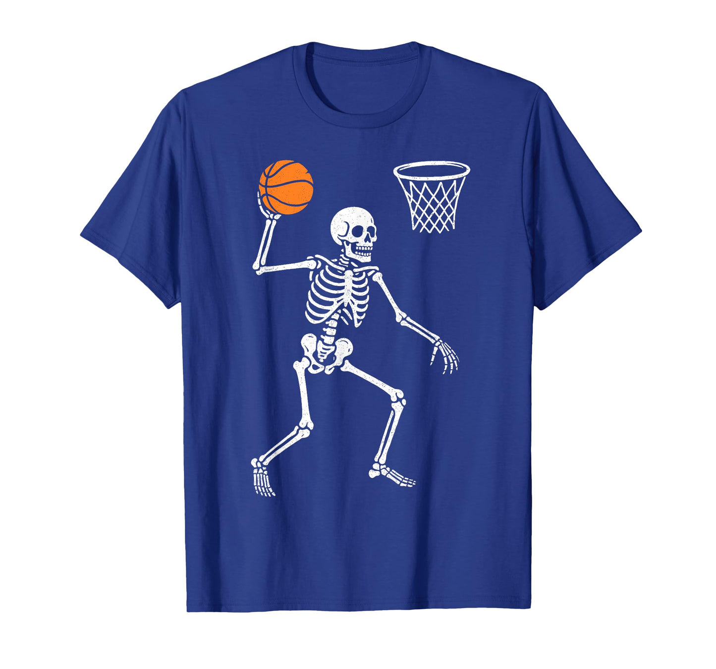 Basketball Skeleton Playing Basketball Halloween Skull Lover T-Shirt