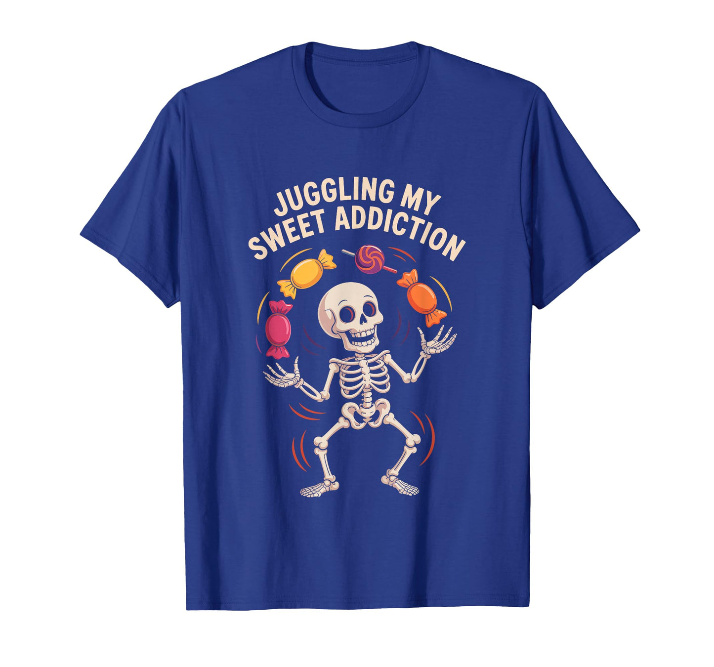 Funny Skeleton Juggling Candy Halloween T-Shirt