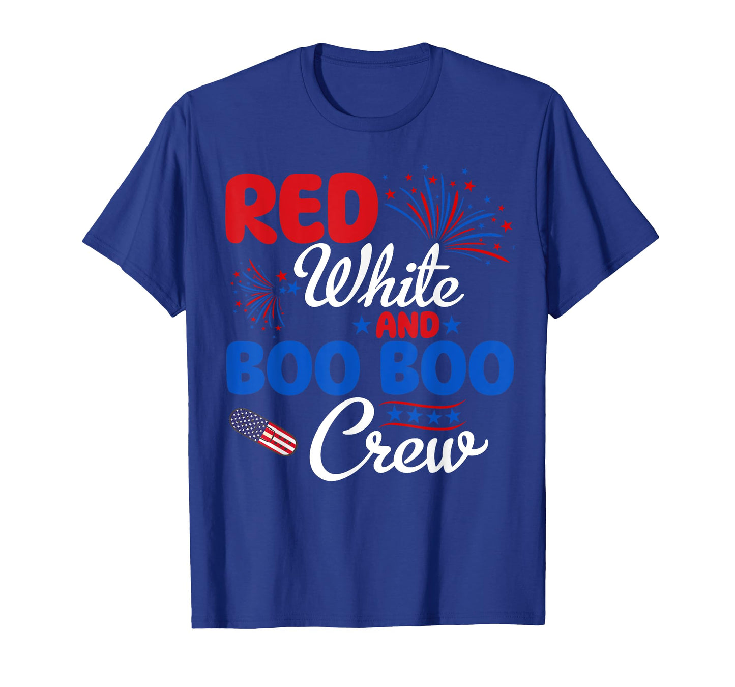Red White And Boo Boo Crew 4th Of July Nurse Nursing T-Shirt for Women Men