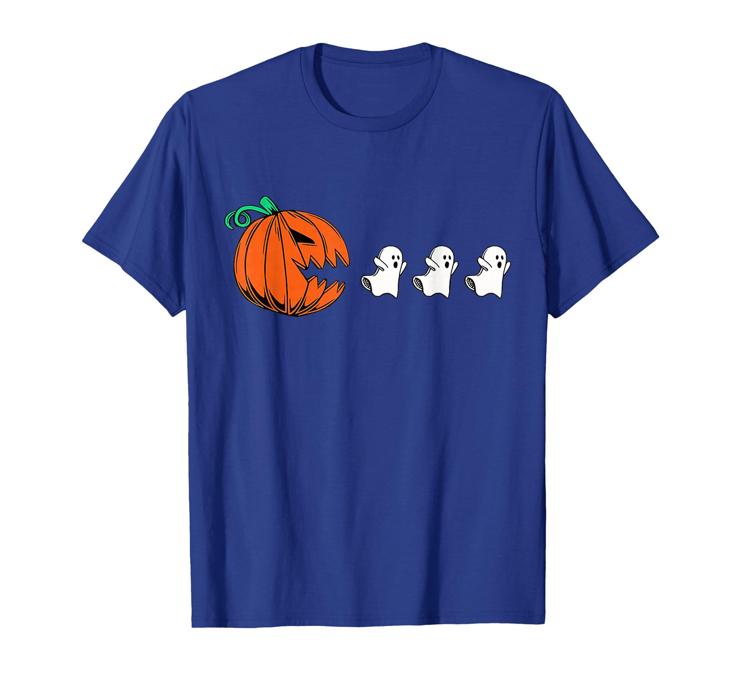Funny Gamer Gaming Pumpkin Eating Ghost Halloween Costume T-Shirt