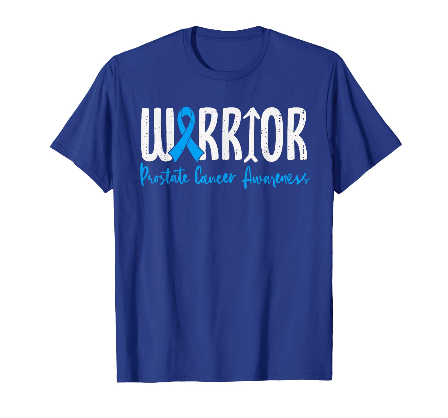 Prostate Cancer Awareness Warrior Ribbon Blue Survivor T-Shirt