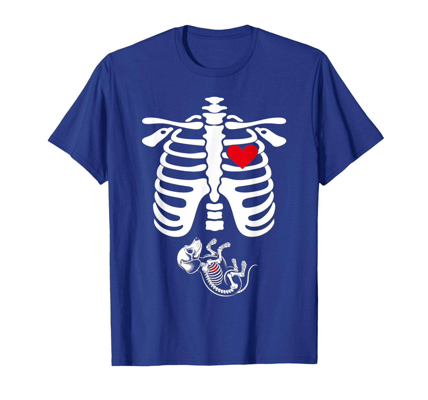 Skeleton Pregnancy Announcement Dachshund Lovers Halloween T-Shirt