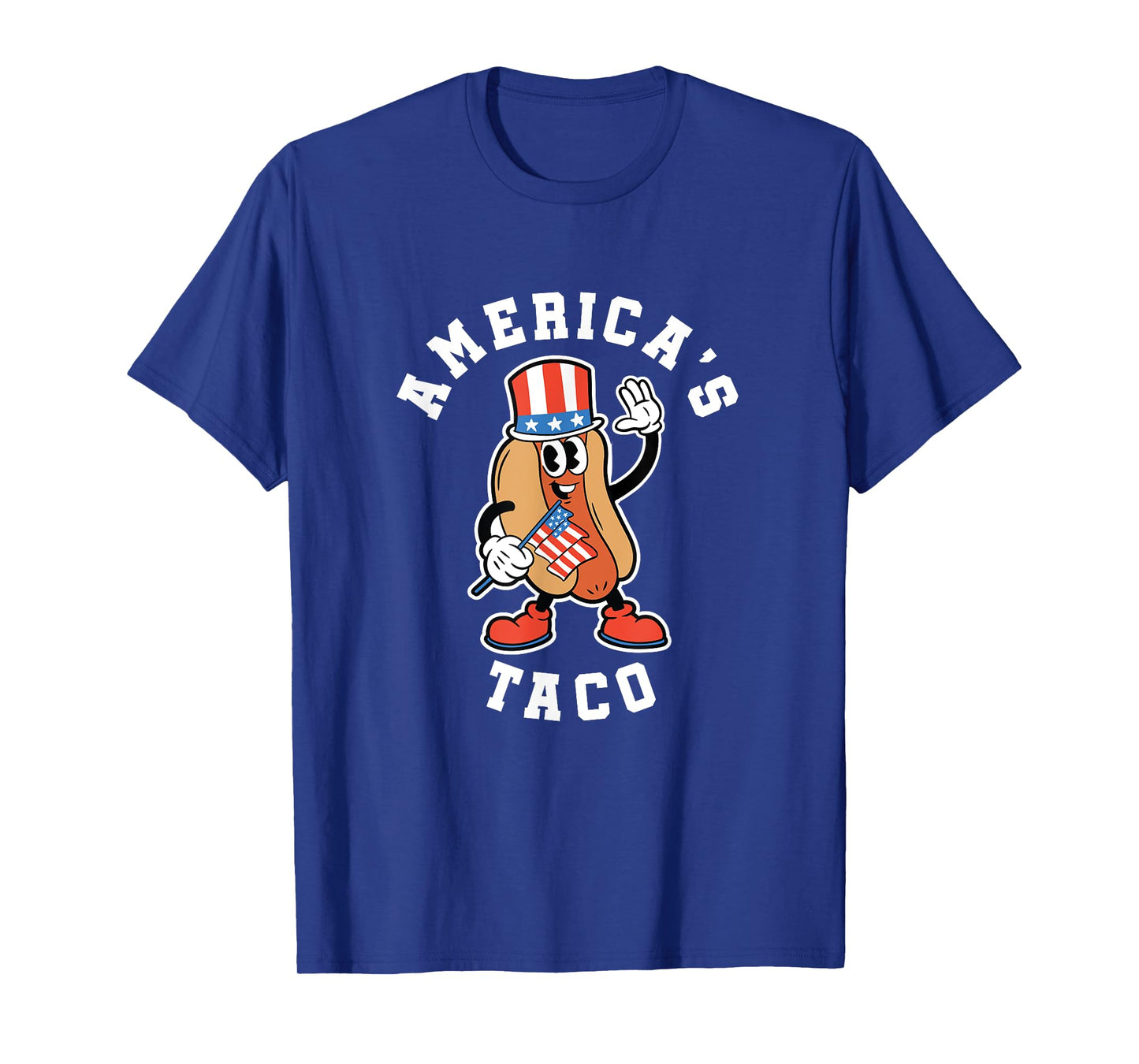 Funny 4th of July America's Taco Patriotic Hot Dog American T-Shirt