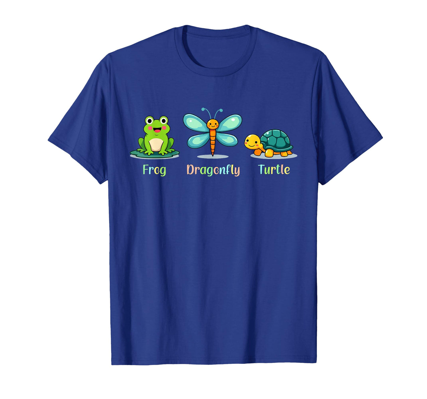 Funny Cute Frog Dragonfly Turtle Adorable Outdoor Animals T-Shirt