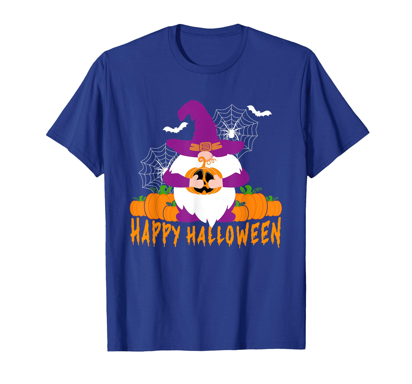 Happy Halloween Gnome Pumpkin Autumn Fall 2025 Men Women T-Shirt