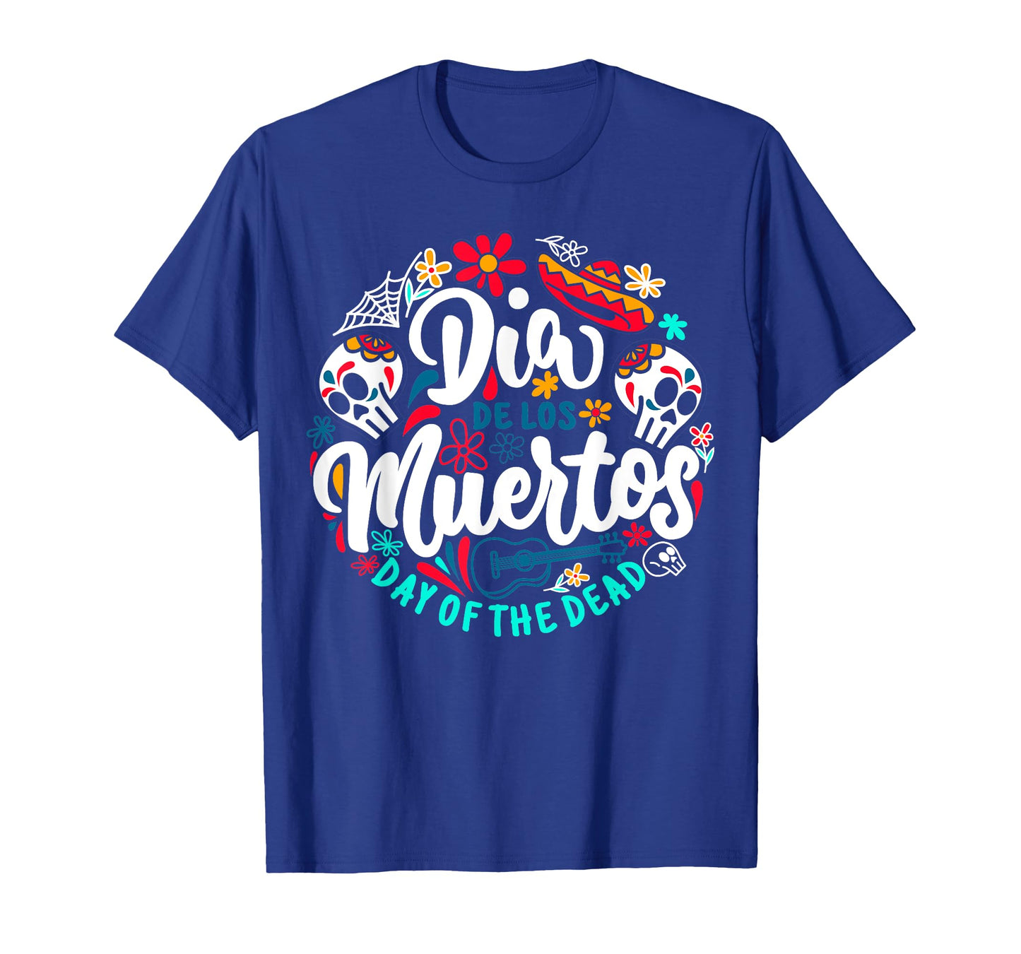 Day of the Dead Dia de los Muertos Sugar Skull Halloween Tee T-Shirt