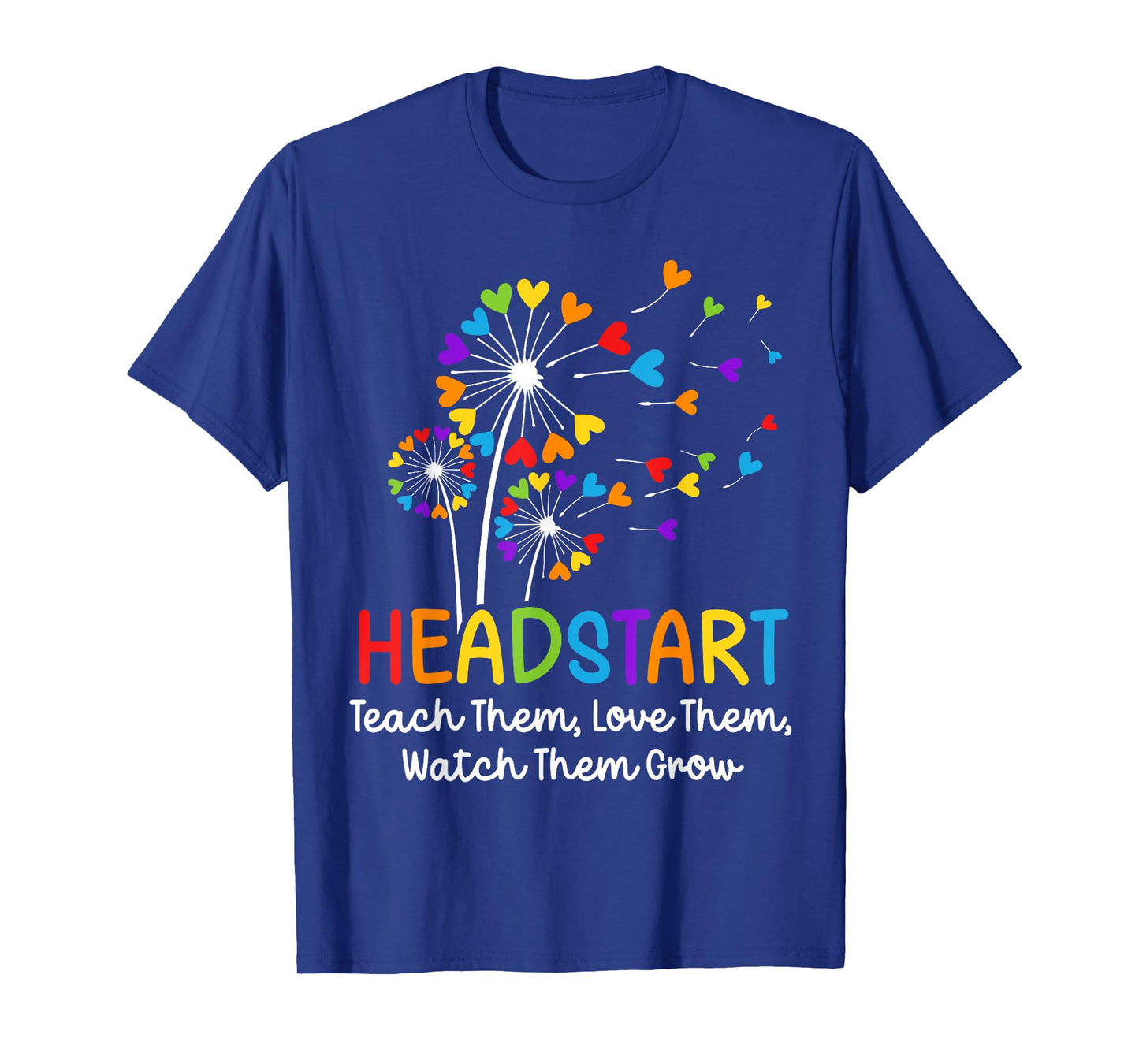 Teach Them Love Them Head start Dandelion Flower Early Childhood Educator T-Shirt - Unisex-Adults, Black, Small, Short Sleeve, Modern, Birthday-Themed, Cotton Blend, Machine Wash