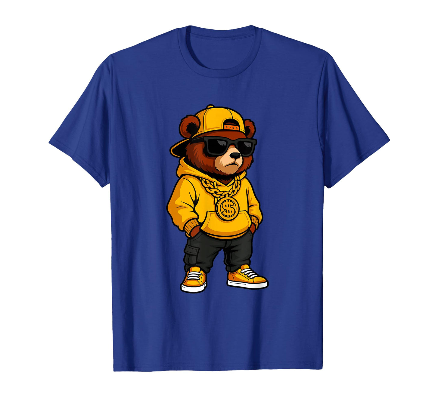 Cool Hip Hop Bear Rapper Streetwear Wild Animal T-Shirt