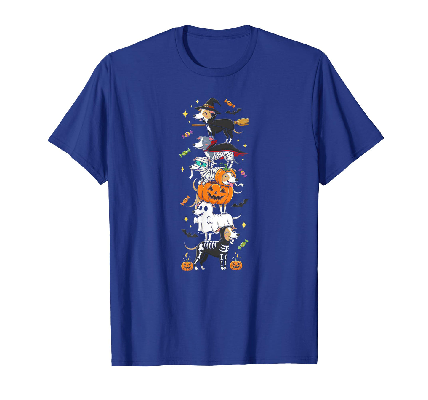 Yorkshire Terrier Witch Vampire Ghost Halloween Mens Womens T-Shirt