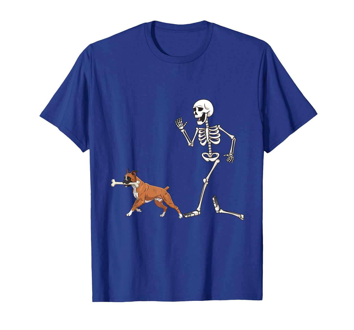 Funny Halloween Boxer and Skeleton T-Shirt