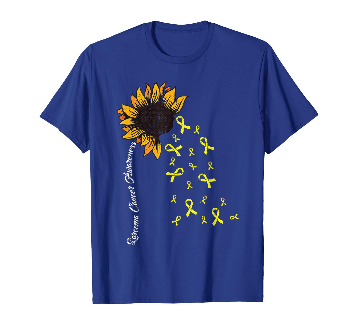 Sarcoma Cancer Awareness Yellow Ribbon Sunflower Warrior T-Shirt
