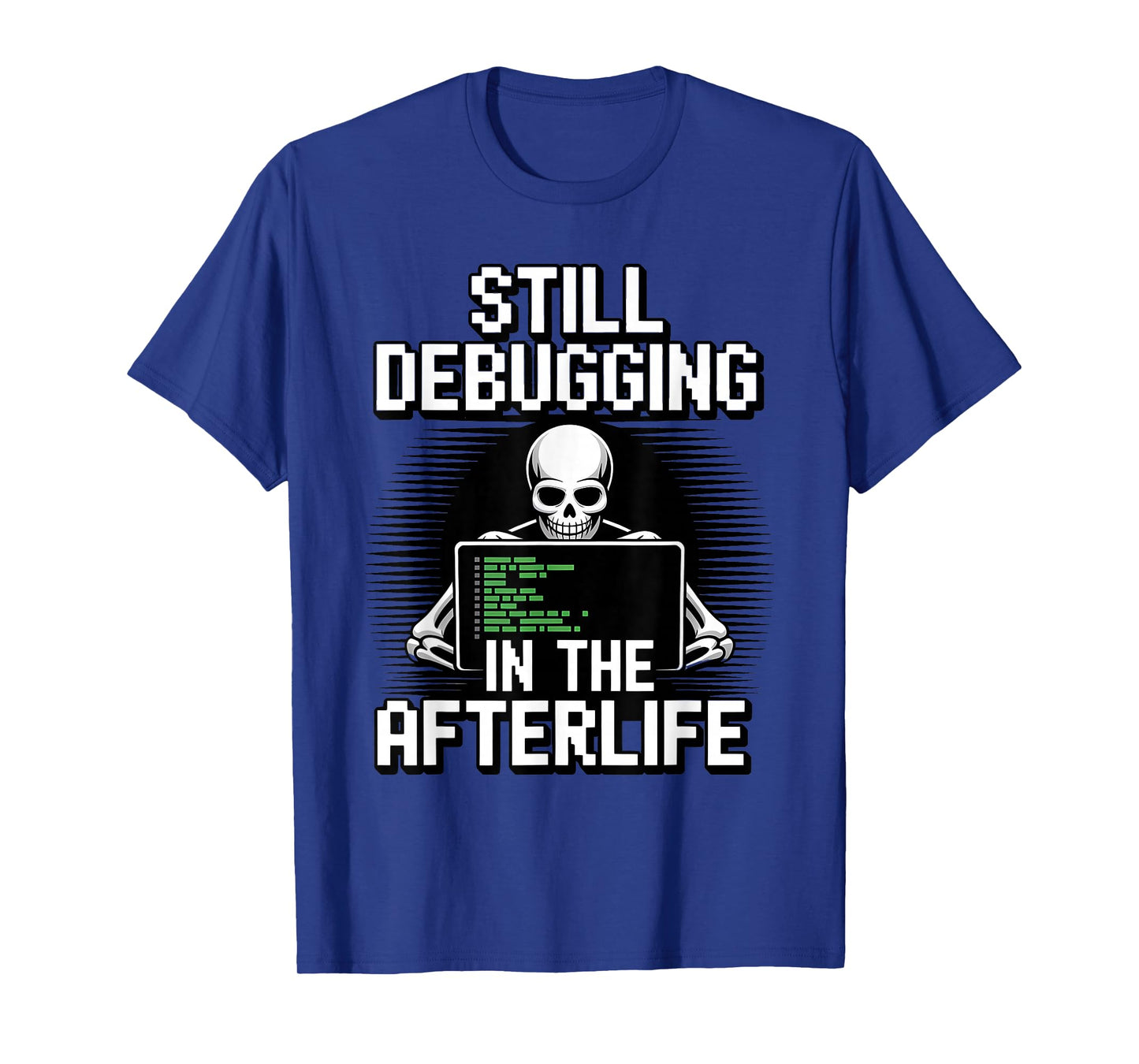 Skeleton Programmer Halloween Funny Spooky Coding T-Shirt