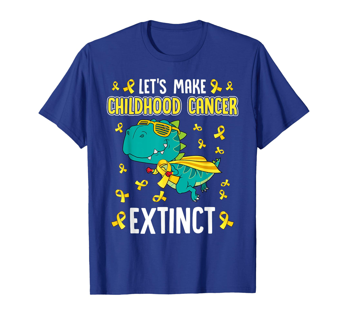 T-Rex Dinosaur Make Childhood Cancer Extinct Funny Awareness T-Shirt