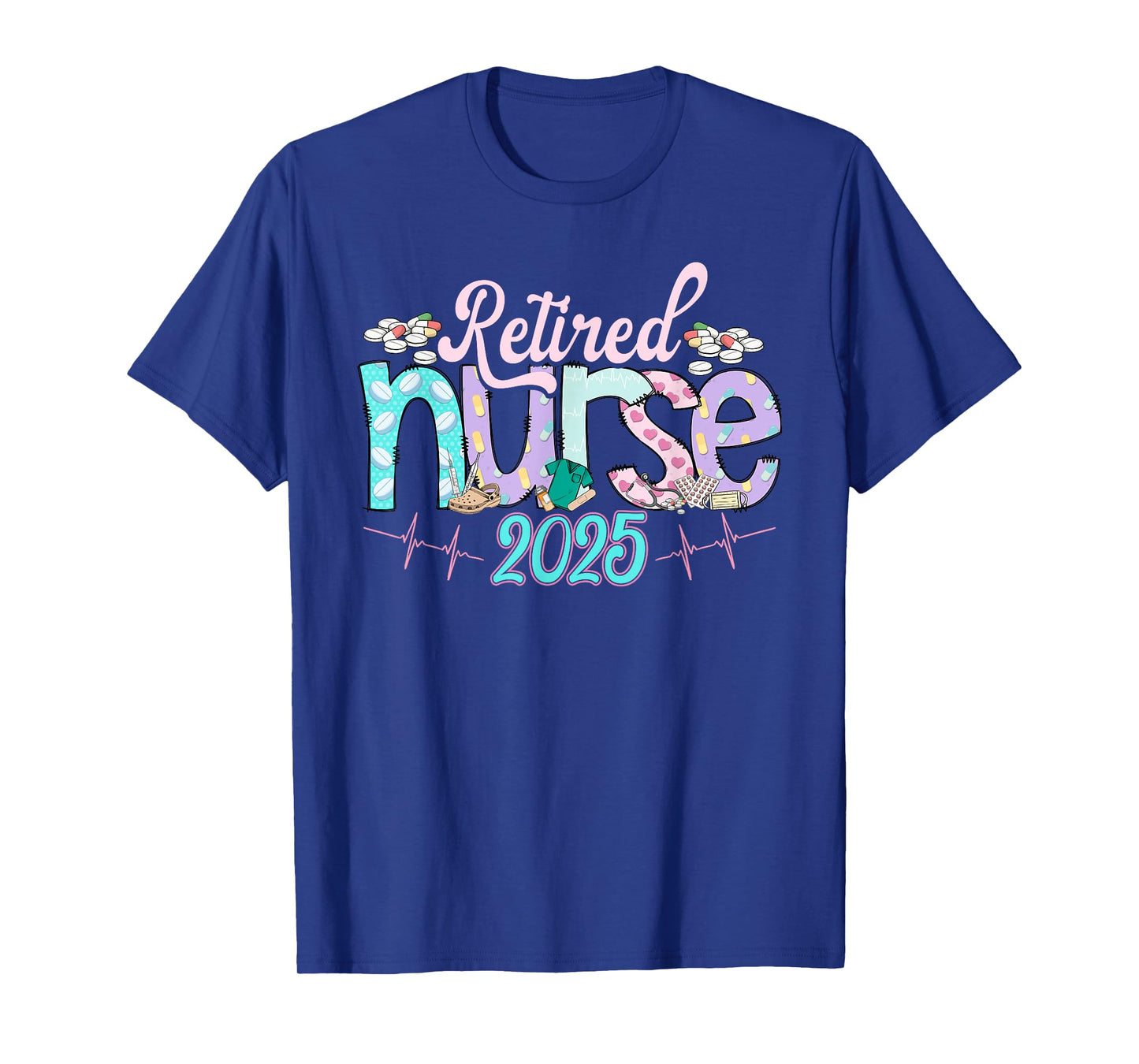 Tie Dye Retired Nurse 2025 Retirement Nurse Est 2025 Nursing T-Shirt