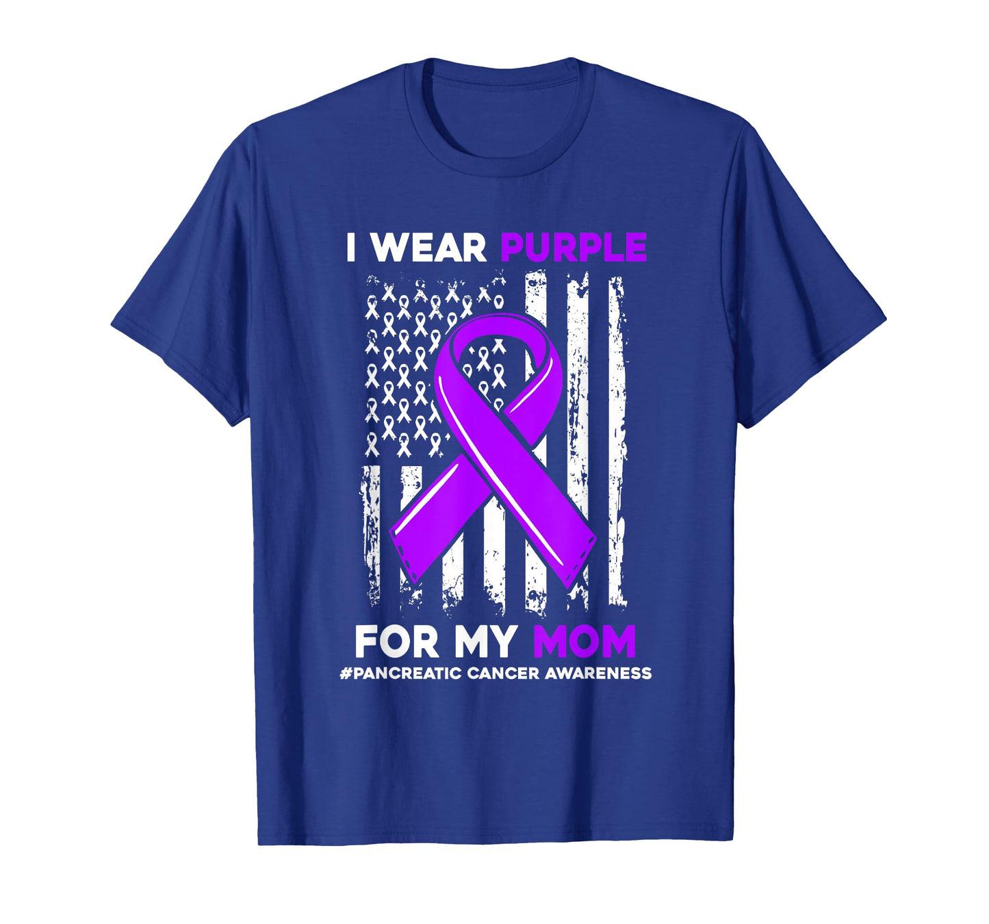 I Wear Purple For My Mom Mother Pancreatic Cancer Awareness T-Shirt