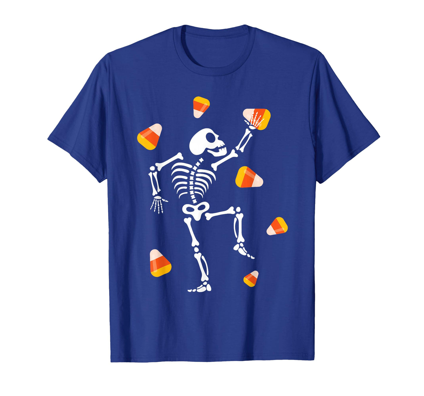 Funny Candy Corn Skeleton Costume Men Women Kids Halloween T-Shirt