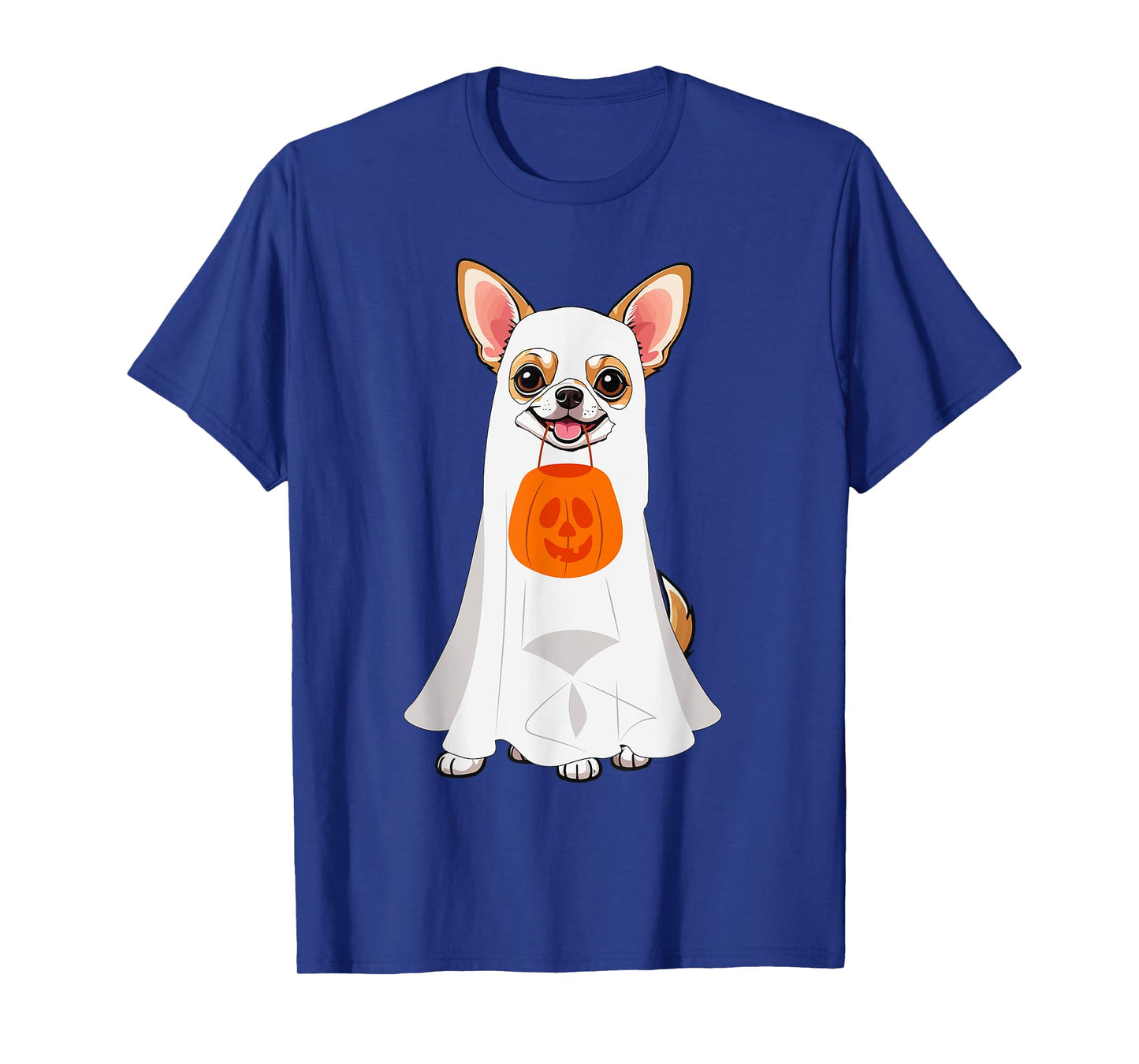 Chihuahua Ghost Pumpkin Halloween Fall Dog Lover Women Men T-Shirt