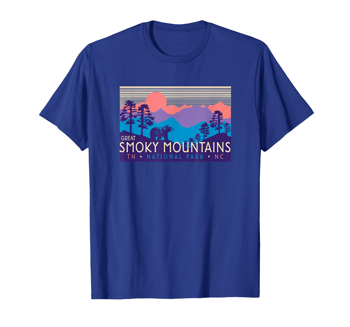Great Smoky Mountains National Park Retro Scenery T-Shirt