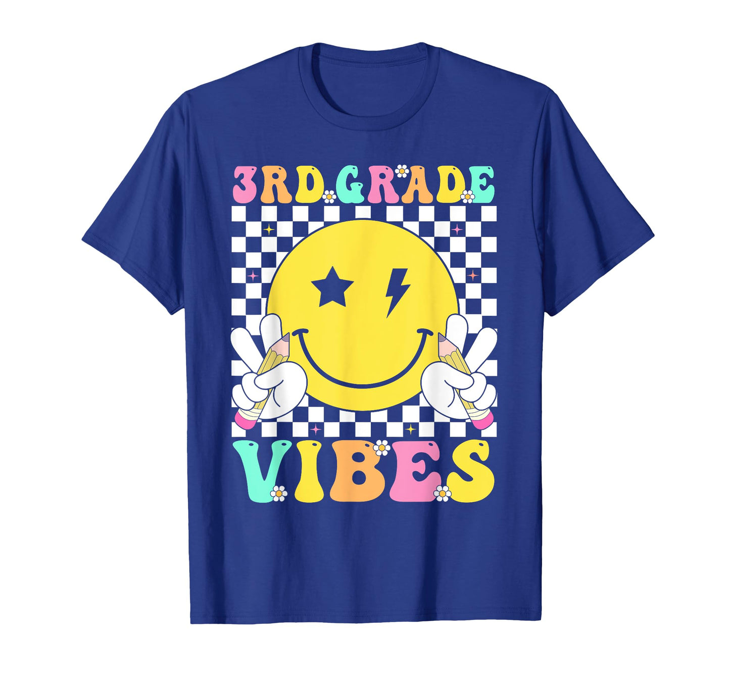 3rd Grade Vibes Girls Back To School Third Grade Teacher T-Shirt